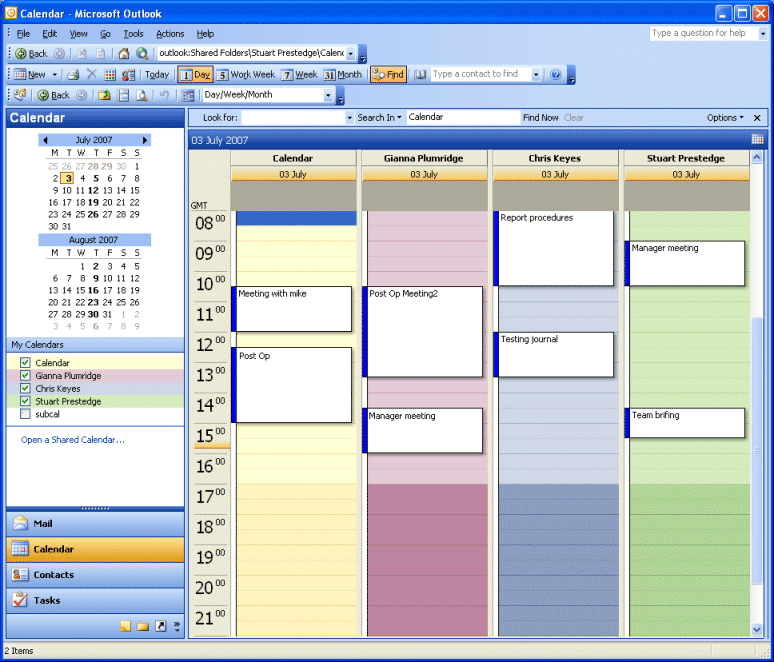 software per accesso condiviso ad outlook