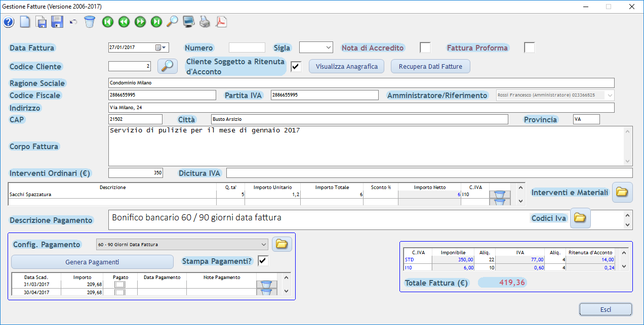 software fatturazione imprese pulizia