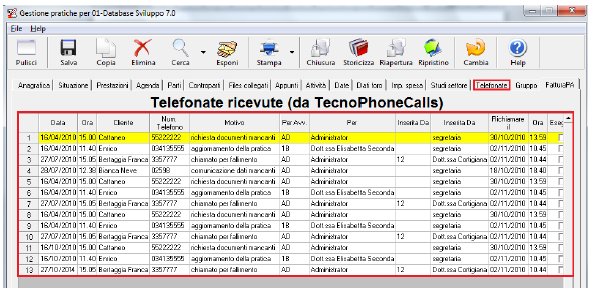 telefonate ed email studio legale